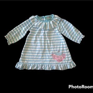 MILEY & KATE-STRIPED TEAPOT DRESS